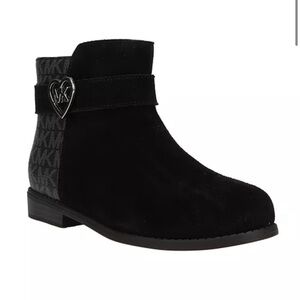 MICHAEL KORS Little Girls Emma Heart Logo Print Detail Booties